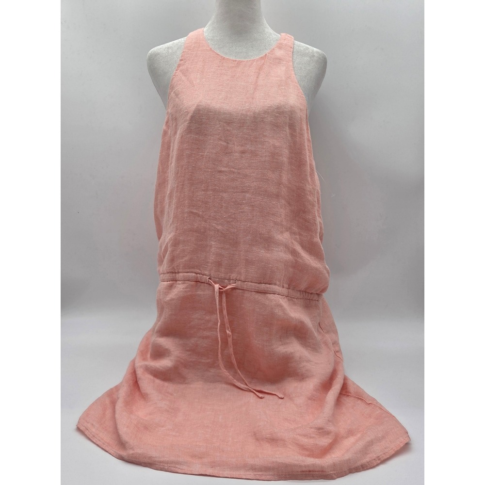 Joie Pink 100% Linen Sleeveless Drawstring Waist Dress Size M NWT 101-470